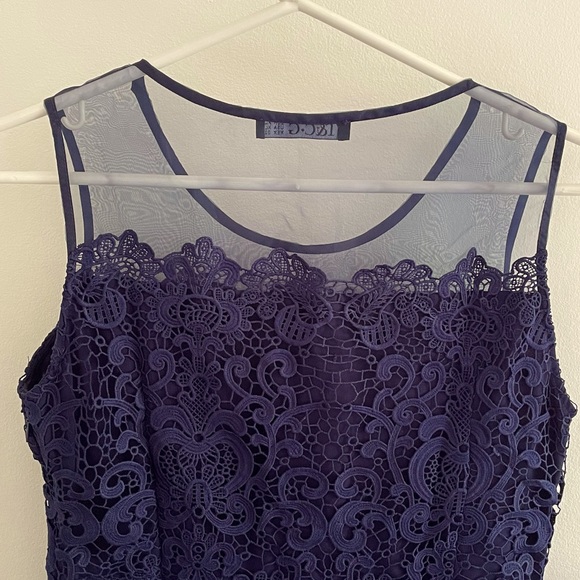 Navy Lace Dress - Picture 2 of 8